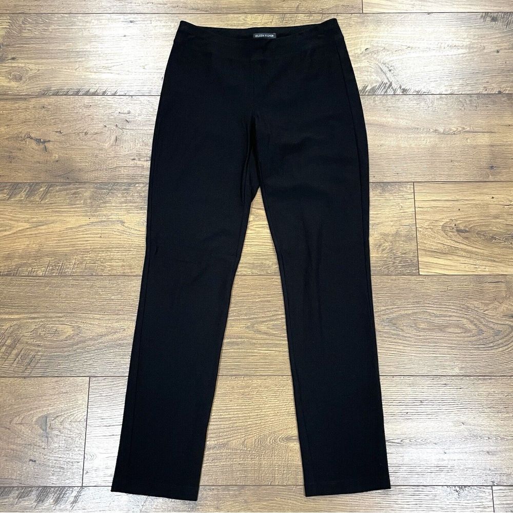 Eileen Fisher Pants Womens XXS Washable Crepe Ankle Stretch Pull On Black